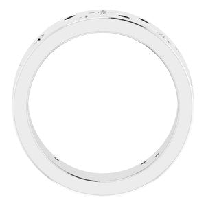 14K White 1/8 CTW Natural Diamond Star Band Size 5.5