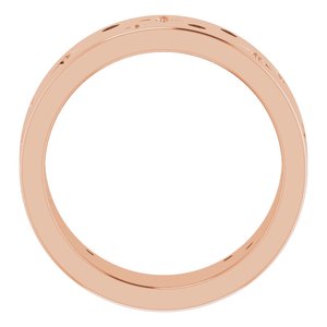 14K Rose 1/8 CTW Natural Diamond Star Band Size 5.5