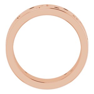 14K Rose 1/8 CTW Natural Diamond Star Band Size 5