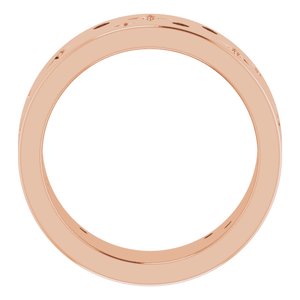 14K Rose 1/8 CTW Natural Diamond Star Band Size 4.5