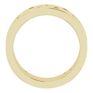 14K Yellow 1/8 CTW Natural Diamond Star Band Size 4.5