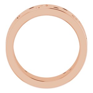14K Rose 1/8 CTW Natural Diamond Star Band Size 4