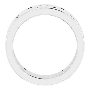 14K White 1/8 CTW Natural Diamond Star Band Size 4