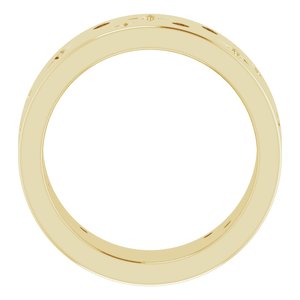 14K Yellow 1/8 CTW Natural Diamond Star Band Size 4