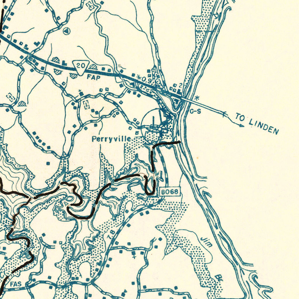 Vintage Map of Decatur County, Tennessee 1951