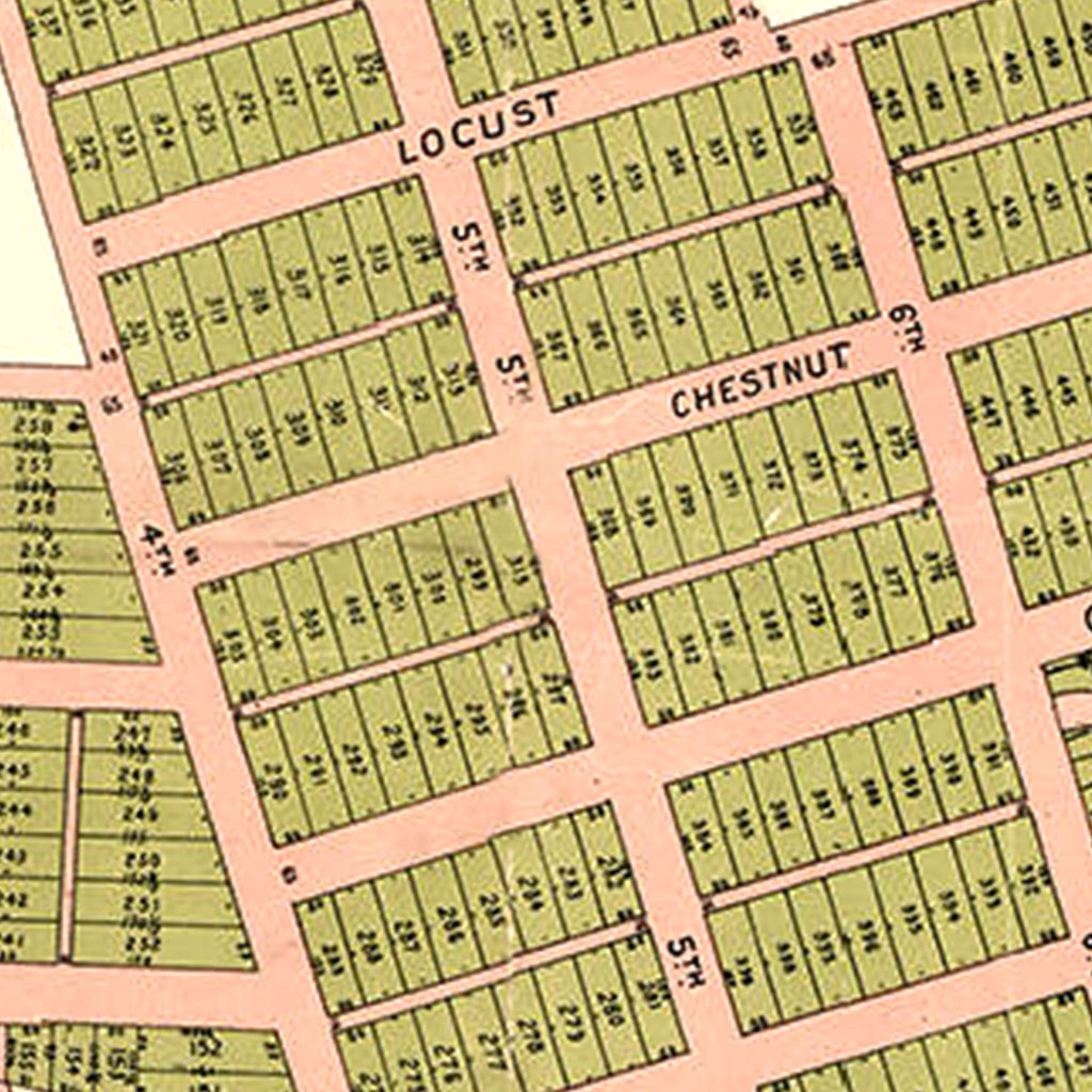 Vintage Map of Iron City, Tennessee 1890