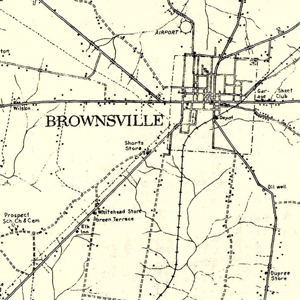 Vintage Map of Haywood County, Tennessee 1937