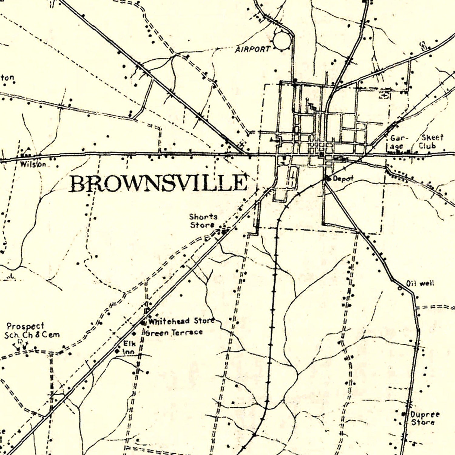 Vintage Map of Haywood County, Tennessee 1937