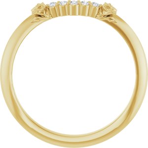 14K Yellow .04 CTW Natural Diamond Matching Band