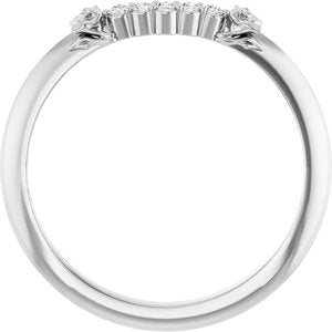 Platinum .04 CTW Natural Diamond Matching Band