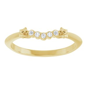 14K Yellow .04 CTW Natural Diamond Matching Band