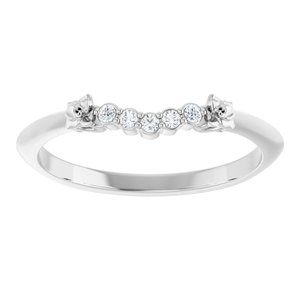 14K White .04 CTW Natural Diamond Matching Band