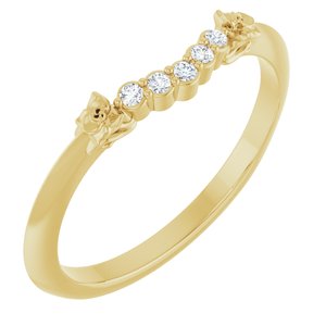 14K Yellow .04 CTW Natural Diamond Matching Band