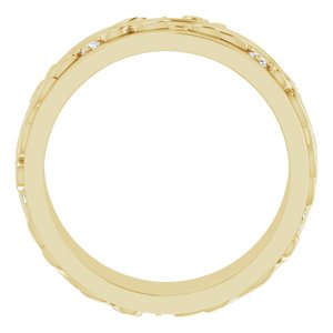 14K Yellow 1/4 CTW Natural Diamond Band  Size 9.5