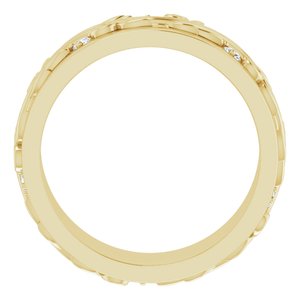 14K Yellow 1/4 CTW Natural Diamond Band Size 8.5