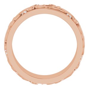 14K Rose 1/4 CTW Natural Diamond Band Size 9