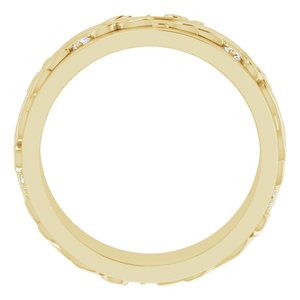 14K Yellow 1/4 CTW Natural Diamond Band Size 9