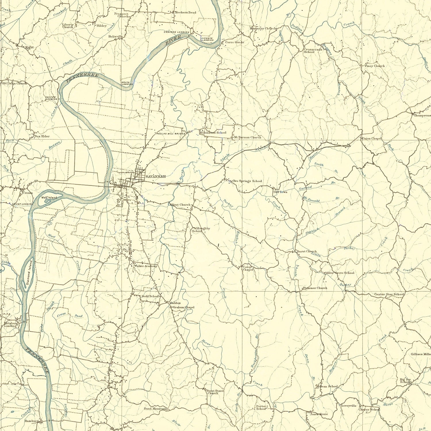 Vintage Map of Franklin County, Missouri 1904