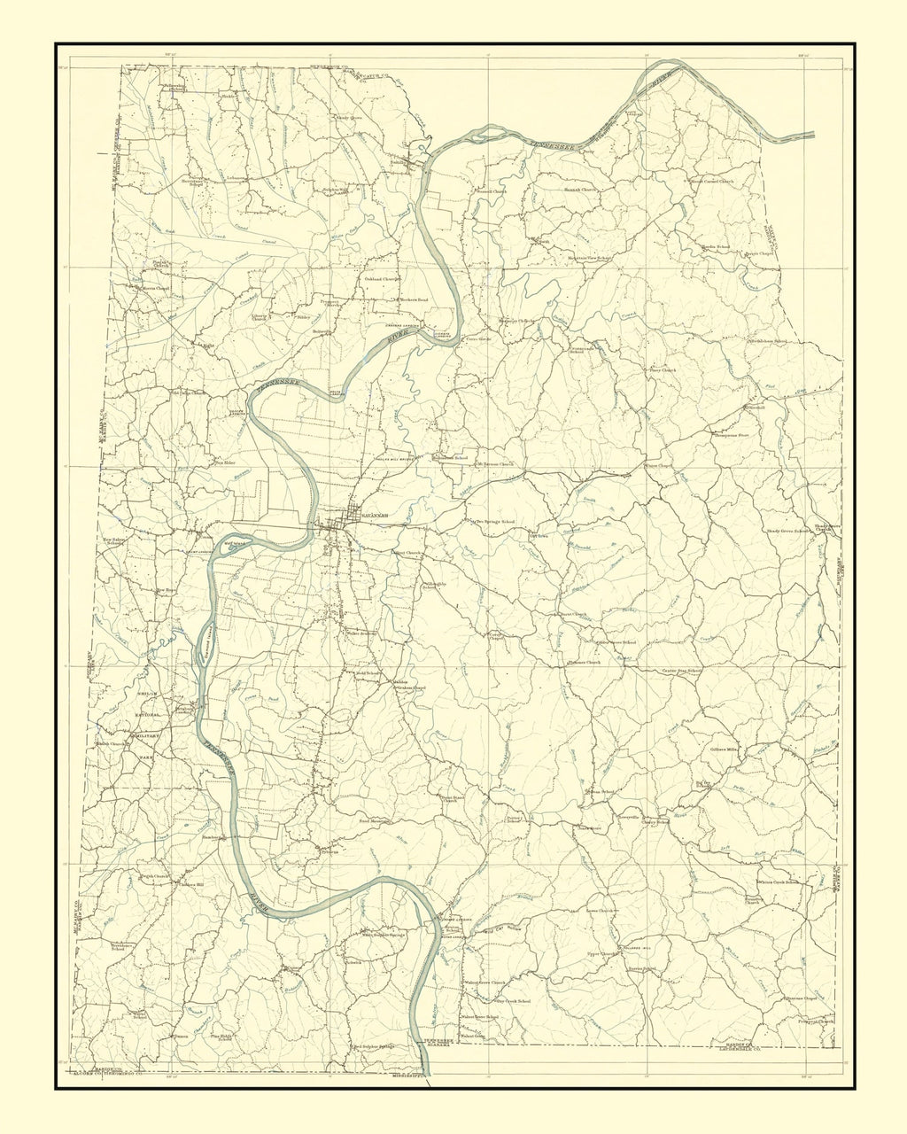 Vintage Map of Franklin County, Missouri 1904