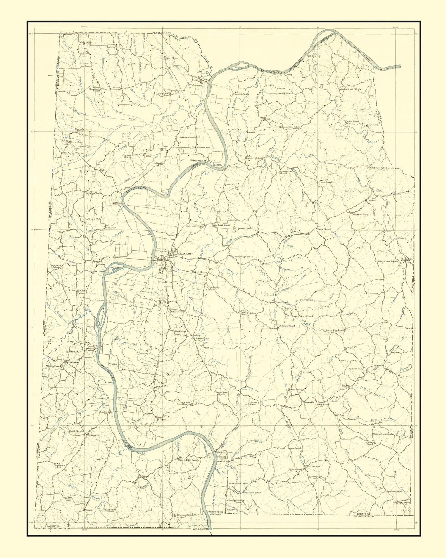 Vintage Map of Franklin County, Missouri 1904