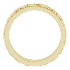14K Yellow 1/4 CTW Natural Diamond Band Size 12