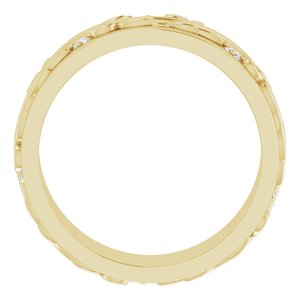 14K Yellow 1/4 CTW Natural Diamond Band Size 10.5
