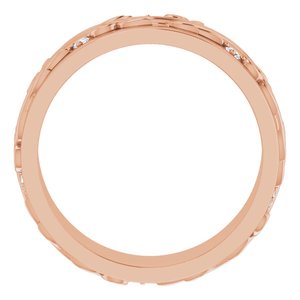 14K Rose 1/4 CTW Natural Diamond Band Size 11.5