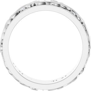 14K White 1/4 CTW Natural Diamond Band Size 10