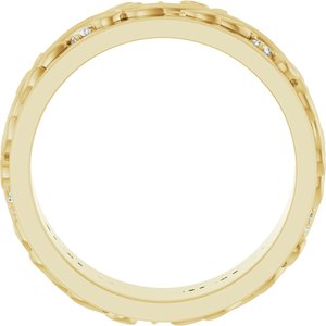 14K Yellow 1/4 CTW Natural Diamond Band Size 10
