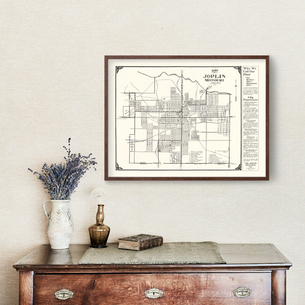 Vintage Map of Joplin, Missouri 1923