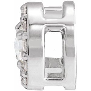 Sterling Silver 1/5 CTW Rose-Cut Natural Diamond Halo-Style Pendant