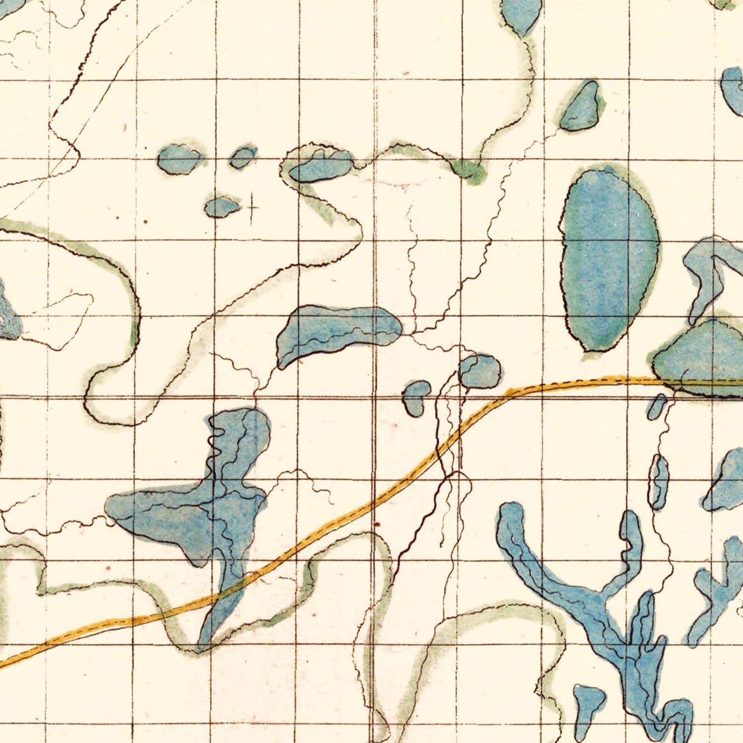 Vintage Fox River, WI Map 1839