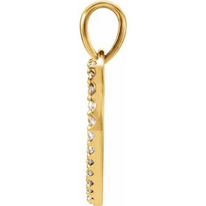 14K Yellow Gold 1/5 CTW Natural Diamond Heart Pendant