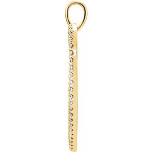 14K Yellow Gold 3/8 CTW Natural Diamond Heart Pendant