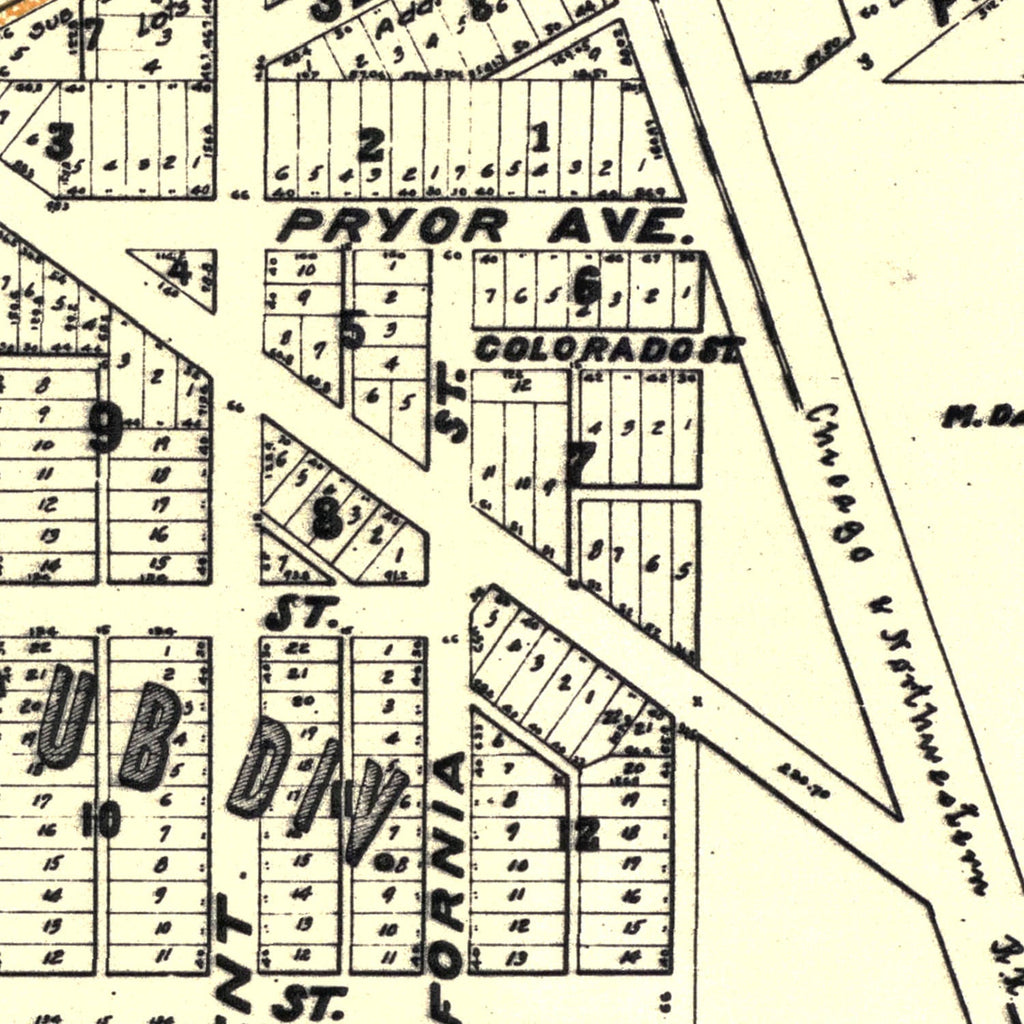 Vintage Map of Bay View, Wisconsin 1919