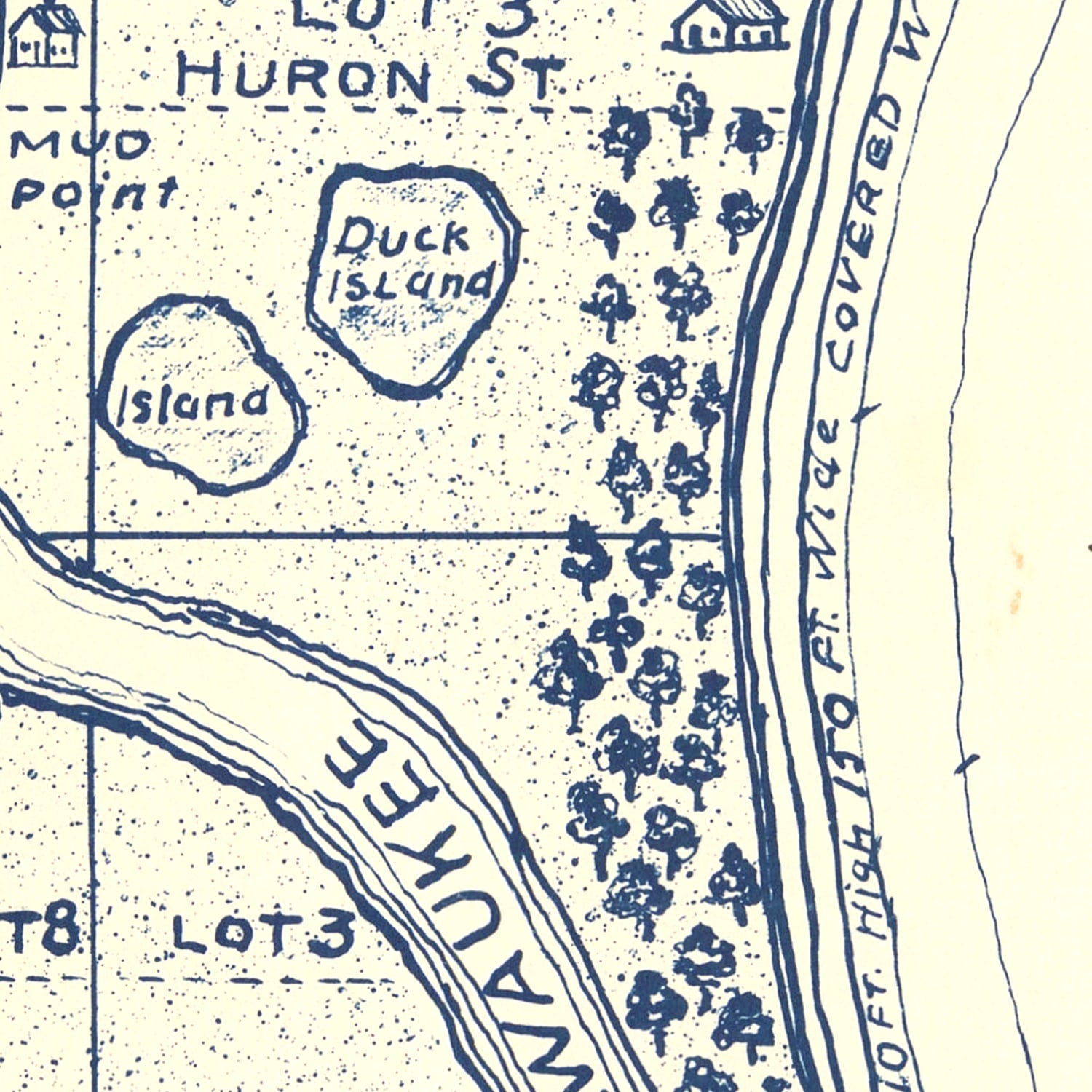 Vintage Map of Milwaukee, Wisconsin 1836