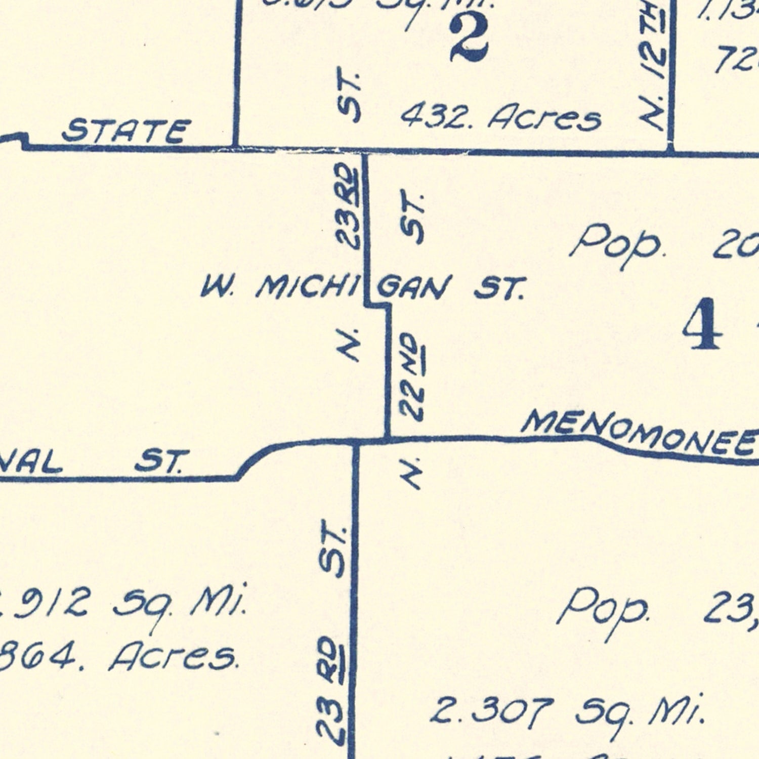 Vintage Map of Milwaukee, Wisconsin 1931