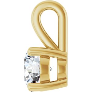 14K Yellow Gold 5.5 mm Round Charm/Pendant Mounting – image 5