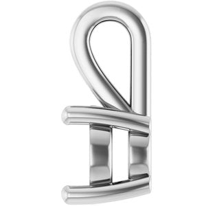 Sterling Silver 5.5 mm Round Charm/Pendant Mounting – image 6