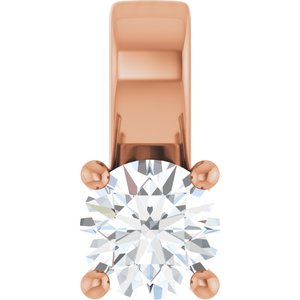 10K Rose Gold 4.4 mm Round Charm/Pendant Mounting