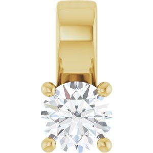 10K Yellow Gold 4.4 mm Round Charm/Pendant Mounting