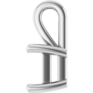 10K White Gold 8x6 mm Emerald Charm/Pendant Mounting – image 6