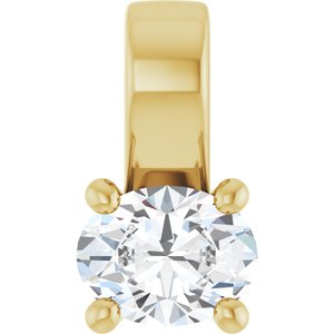 10K Yellow Gold 4.5x3.5 mm Oval Charm/Pendant Mounting