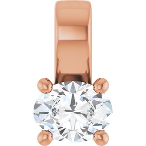 10K Rose Gold 4.5x3.5 mm Oval Charm/Pendant Mounting