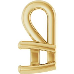 10K Yellow Gold 3 mm Cushion Charm/Pendant Mounting – image 6