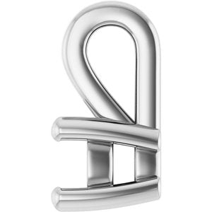 14K White Gold 3 mm Cushion Charm/Pendant Mounting – image 6