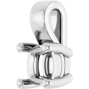 Platinum 5 mm Cushion Charm/Pendant Mounting – image 4