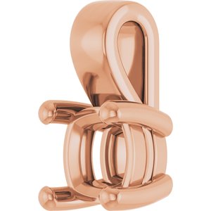 10K Rose Gold 5 mm Cushion Charm/Pendant Mounting – image 4