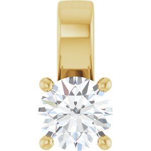 14K Yellow Gold 5.5 mm Round Charm/Pendant Mounting