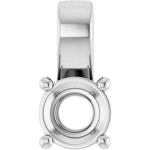 Platinum 5.5 mm Round Charm/Pendant Mounting – image 2
